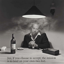 Jim, If You Choose To Accept, The Mission Is To Land On Your Own Two Feet by Carrie Mae Weems