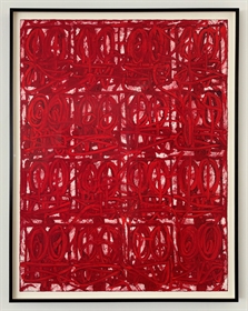 Untitled, Large Anxious Red by Rashid Johnson